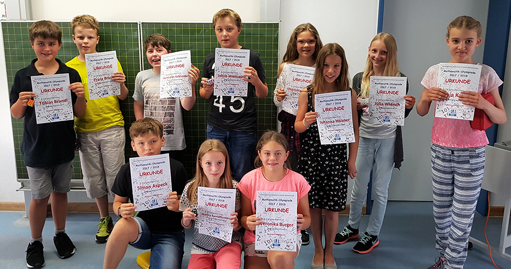 Ausgezeichnet wurden diese Woche unter anderem die erfolgreichsten Teilnehmer der diesjährigen Mathe-Olympiade in der fünften Klasse.