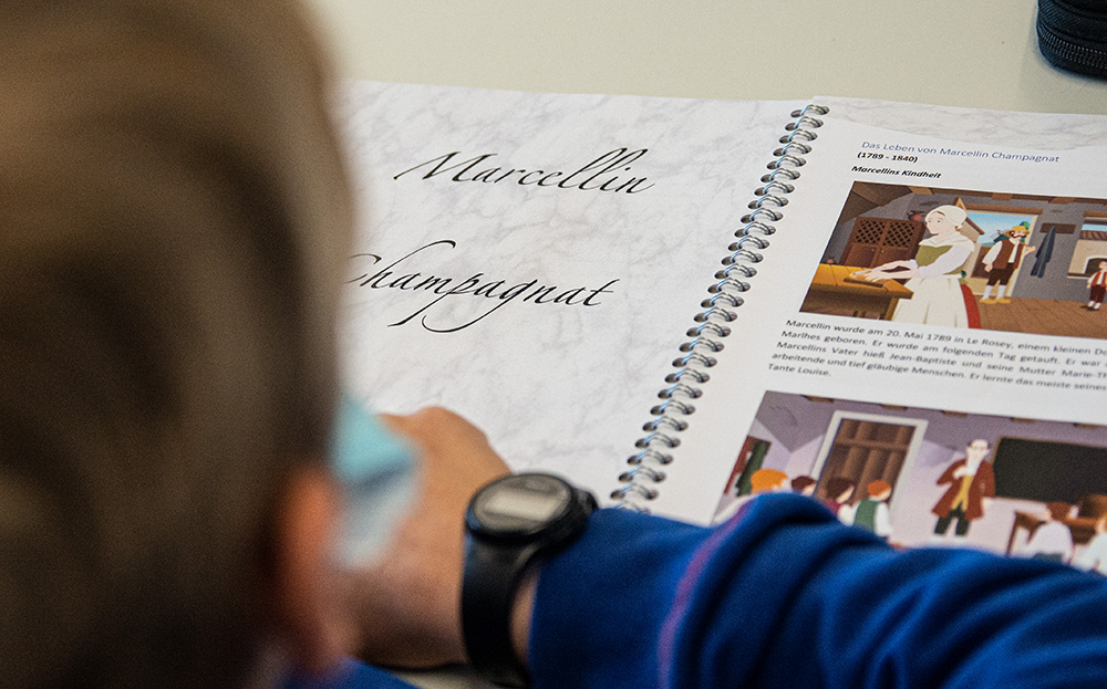 In Zentrum der zwei Tage für die fünften und sechsten Klassen stand Ordensgründer Marcellin Champagnat.