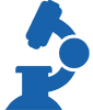 Icon blaues Mikroskop