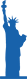 Icon blaue Freiheitsstatue